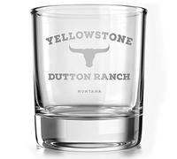 Yellowstone Dutton Ranch Whiskey Glass - for Yellowstone Fans & Dads, 10 oz Old Fashioned Rocks Glass - Made in the USA