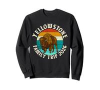 Yellowstone Family Trip 2026 Bison Sunset Families Sweatshirt