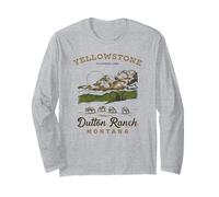 Yellowstone Founded in 1886 Dutton Ranch Montana Landscape Long Sleeve T-Shirt