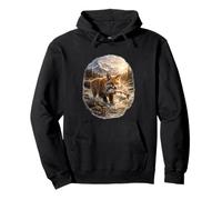 Yellowstone Fox Catching Trout Wilderness Spirit Pullover Hoodie
