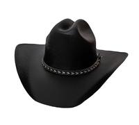Yellowstone Frontier Western Cowboy & Cowgirl Hat, Black, Large-X-Large