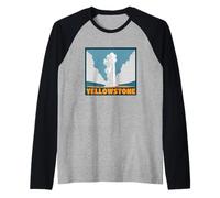 Yellowstone Geyser National Park Wyoming Raglan Baseball Tee