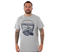 Yellowstone Grey Train Station Short Sleeved T-Shirt Mens