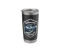 Yellowstone Idaho Mountain River Forest Camping Adventure Stainless Steel Insulated Tumbler