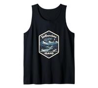 Yellowstone Idaho Mountain River Forest Camping Adventure Tank Top
