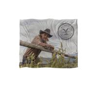 Yellowstone Kayce On The Fence Silky Touch Super Soft Throw Blanket 152 X 127 cm in White Yellowstone White 152 X 127 cm