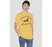 Yellowstone Men's Dutton Ranch Horse T-Shirt, Banana in Yellow | Size: XL Yellowstone Yellow XL