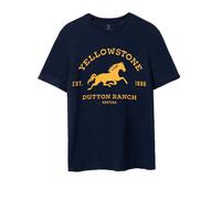 Yellowstone Mens Dutton Ranch Logo Short-Sleeved T-Shirt NS7513