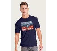Yellowstone Men's Dutton Ranch Since 1886 T-Shirt in Navy | Size: Large Yellowstone Navy L
