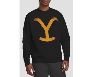 Yellowstone Men's Large Brand Crew Sweatshirt, Black | Size: 2XL Yellowstone Black 2XL