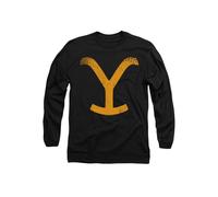 Yellowstone Men's Large Brand Long Sleeve T-Shirt, Black | Size: 2XL Yellowstone Black 2XL