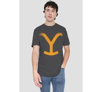 Yellowstone Men's Large Brand T-Shirt, Charcoal | Size: Medium Yellowstone Charcoal M