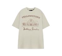 Yellowstone Men's Short Sleeved T-Shirt (Adult Oatmeal) in Beige | Size: 2XL Yellowstone Beige 2XL