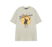 Yellowstone Men's The Bunkhouse Short Sleeved T-Shirt | Oatmeal in Beige | Size: Small Yellowstone Beige S