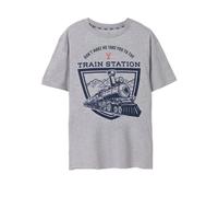 Yellowstone Mens Train Station Short-Sleeved T-Shirt NS7510