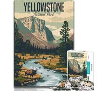 Yellowstone National Park 1000 Piece Jigsaw Puzzles for Teenagers,Learning Educational Toy for Is Ideal As A Gift for The Whole Family 38x26cm