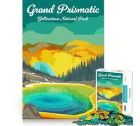 Yellowstone National Park 1000-piece Puzzle for Teenagers Focus Memory Game Professional Grade Cutting Relaxing Indoor Group Activity (38x26cm)