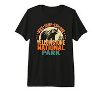 Yellowstone National Park American Black Bear Grunge Premium T-Shirt