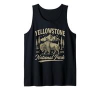 Yellowstone National Park Buffalo Vintage Hiking Camping Tank Top