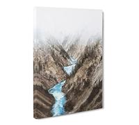 Yellowstone National Park Canvas Print | Gallery Wrapped 30mm Frame Wall Art | 20x14 inches | Ready to Hang | Modern Landscape Picture | Living Room Bedroom Lounge Office