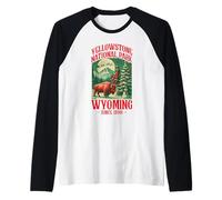 Yellowstone National Park Christmas Season Raglan Baseball Tee