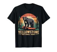 Yellowstone National Park Gift Bear Wildlife Vintage Hiking T-Shirt