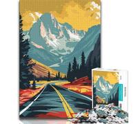Yellowstone National Park Jigsaws 1000 Pieces for Adults,Challenging Game And Family Play with Fully Interlocking Randomly Shaped Pieces 38x26cm