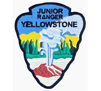Yellowstone National Park Junior Ranger Patch (3.5 Inch) Embroidered Iron-on or Sew-on Badge Wyoming Idaho Souvenir Emblem Trail Crest Gift Patches