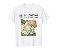 Yellowstone-National-Park Map - Vintage-Inspired Travel T-Shirt