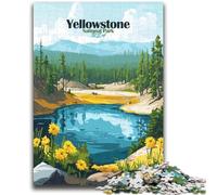 Yellowstone National Park Puzzles for Adults Teens 1000 Pieces, Brain Intelligence Challenge Addictive Toys Birthday Gifts for Age 14+ 1000pcs (26x38cm)