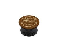 Yellowstone National Park US Bison Buffalo Vintage Souvenirs PopSockets Adhesive PopGrip