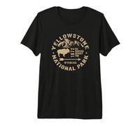 Yellowstone National Park US Bison Buffalo Vintage Souvenirs Premium T-Shirt
