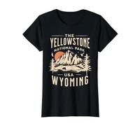Yellowstone National Park Value Graphic T-Shirt, Women, Black, M