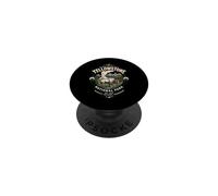 Yellowstone National Park Vintage Bison and Geyser Emblem PopSockets Adhesive PopGrip