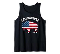 Yellowstone National Park Vintage Bison USA Outdoor Tank Top