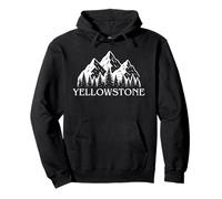 Yellowstone National Park Vintage Mountain Hiking Camping Pullover Hoodie