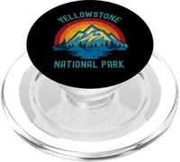 Yellowstone National Park Vintage Sunset Retro Hiking Camp PopSockets PopGrip for MagSafe