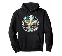 Yellowstone National Park Wolves Wonders Vintage Design Pullover Hoodie