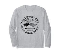 Yellowstone National Park Wyoming WY Geyser Bison Souvenir Long Sleeve T-Shirt