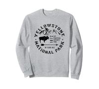 Yellowstone National Park Wyoming WY Geyser Bison Souvenir Sweatshirt