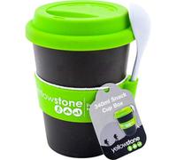 Yellowstone New Reuseable Snack Cup With Spoon Camping Hiking Festivals Coffee Tea 340Ml
