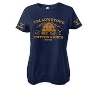 Yellowstone Officially Licensed Barn Women T-Shirt (Navy), Medium