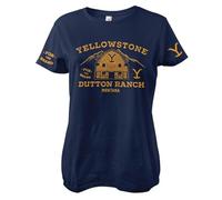 Yellowstone Officially Licensed Barn Women T-Shirt (Navy), XX-Large