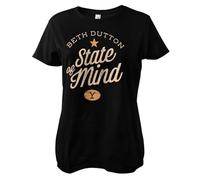 Yellowstone Officially Licensed Beth Dutton State of Mind Women T-Shirt (Black), Large