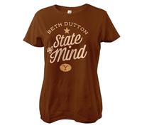 Yellowstone Officially Licensed Beth Dutton State of Mind Women T-Shirt (Brown), Medium