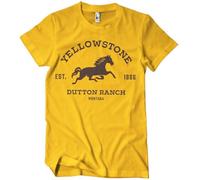 Yellowstone Officially Licensed Dutton Ranch - Montana Mens T-Shirt (Gold), Large
