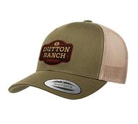 YellowStone Officially Licensed Dutton Ranch Premium Trucker Cap (Olive-Khaki), One Size