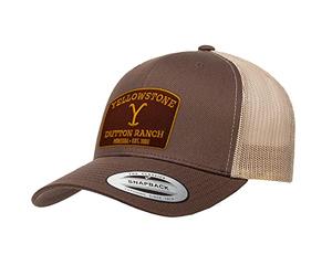 Yellowstone Officially Licensed Premium Trucker Cap (Brown-Khaki)