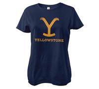 Yellowstone Officially Licensed Women T-Shirt (Navy), Medium