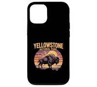 Yellowstone Park Bison Retro Sunset Case for iPhone 12/12 Pro